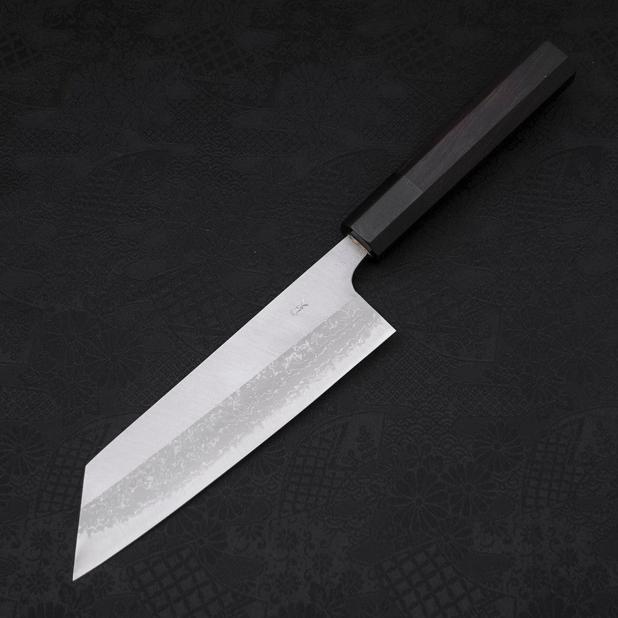 Bunka Blue Steel #2 Damascus Buffalo Ebony Handle 165mm