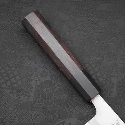 Bunka Blue Steel #2 Damascus Buffalo Ebony Handle 165mm