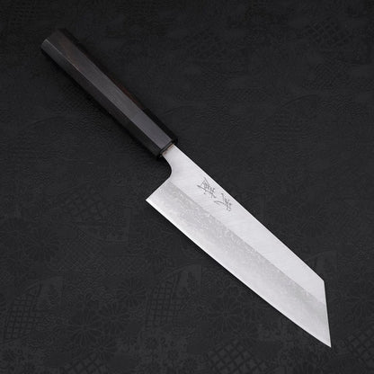 Bunka Blue Steel #2 Damascus Buffalo Ebony Handle 165mm