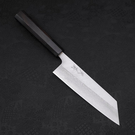Bunka Blue Steel #2 Damascus Buffalo Ebony Handle 165mm