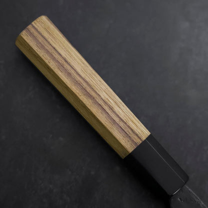 Bunka Blue Steel #2 Kurouchi Buffalo Teak Handle 165mm