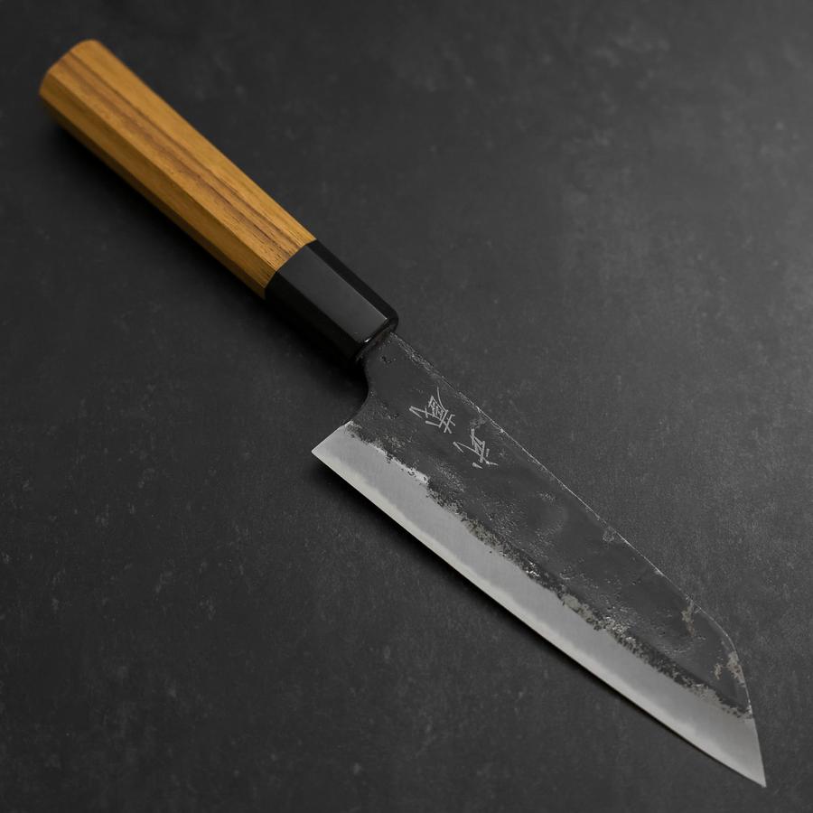 Bunka Blue Steel #2 Kurouchi Buffalo Teak Handle 165mm