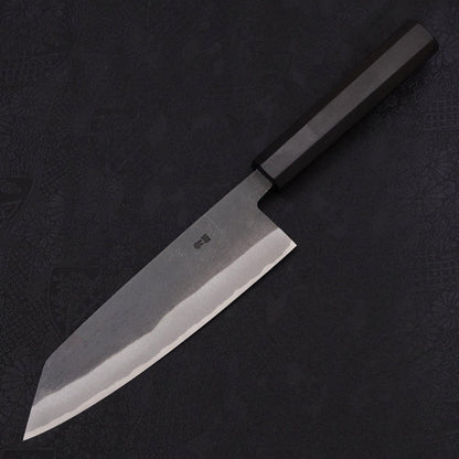 Bunka Blue Steel #2 Kurouchi Chokin Nami-Fuji Buffalo Ebony Handle 175mm