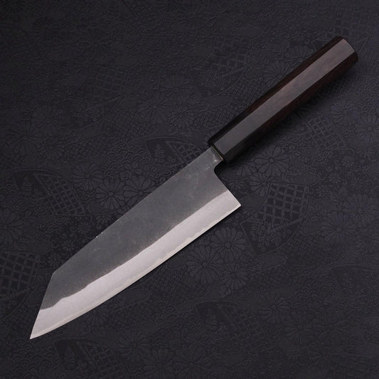 Bunka Blue Steel #2 Kurouchi Chokin Samurai Full Moon Buffalo Ebony Handle 175mm