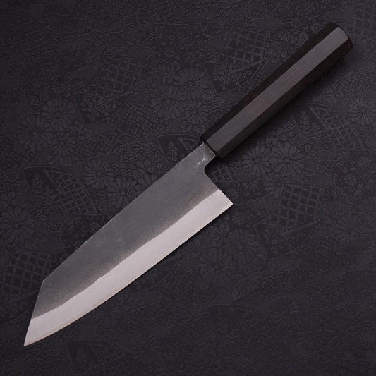 Bunka Blue Steel #2 Kurouchi Chokin Samurai New Moon Buffalo Ebony Handle 175mm