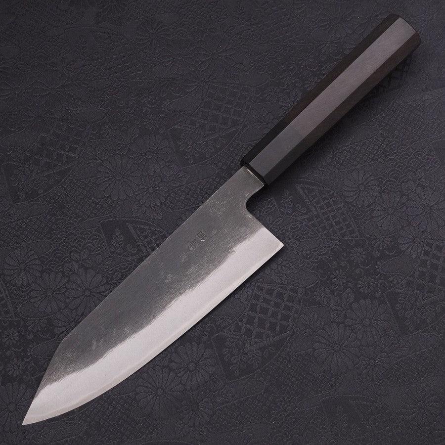 Bunka Blue Steel #2 Kurouchi Chokin Tiger-Bamboo Buffalo Ebony Handle 175mm
