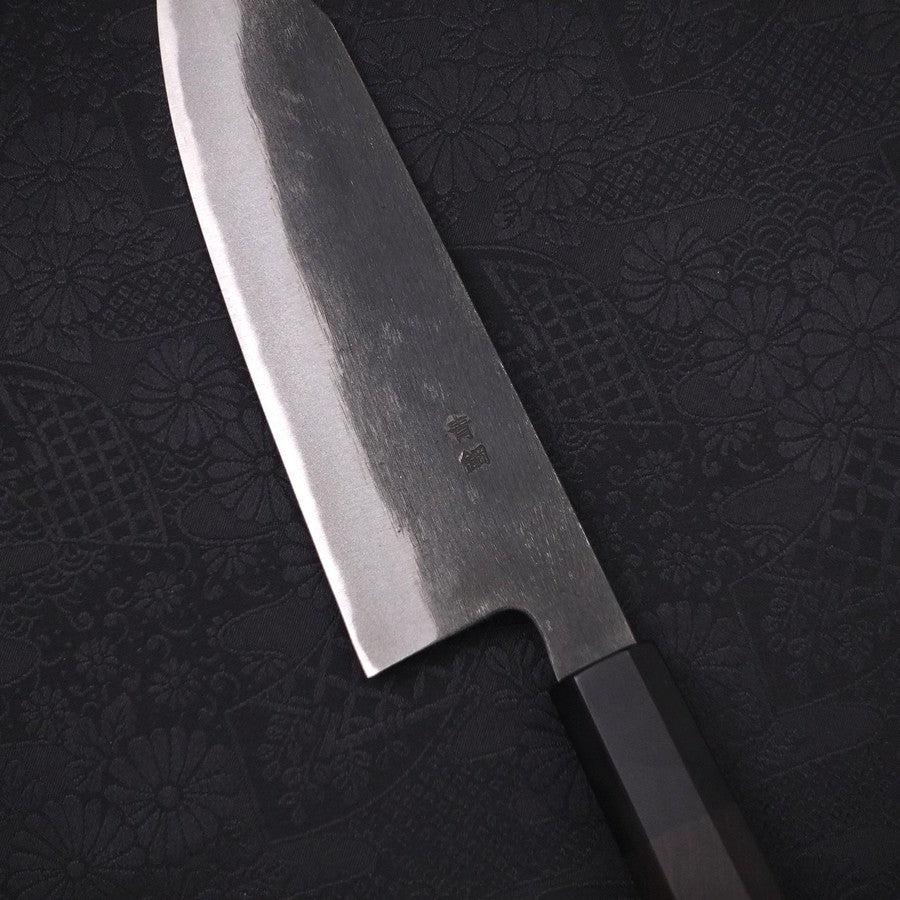 Bunka Blue Steel #2 Kurouchi Chokin Tiger-Bamboo Buffalo Ebony Handle 175mm
