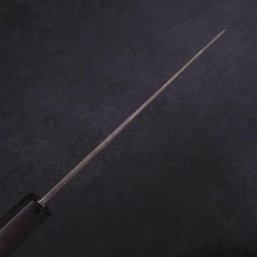 Bunka Blue Steel #2 Kurouchi Chokin Tiger-Bamboo Buffalo Ebony Handle 175mm