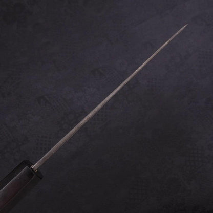 Bunka Blue Steel #2 Kurouchi Chokin Tiger-Bamboo Buffalo Ebony Handle 175mm