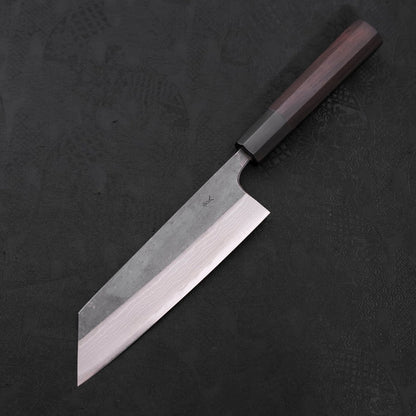 Bunka Blue Steel #2 Kurouchi Damascus Buffalo Ebony Handle 165mm