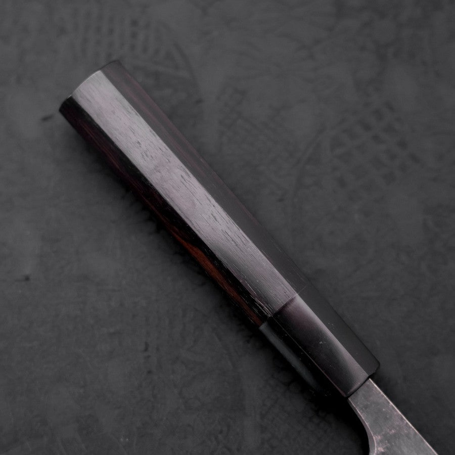 Bunka Blue Steel #2 Kurouchi Damascus Buffalo Ebony Handle 165mm