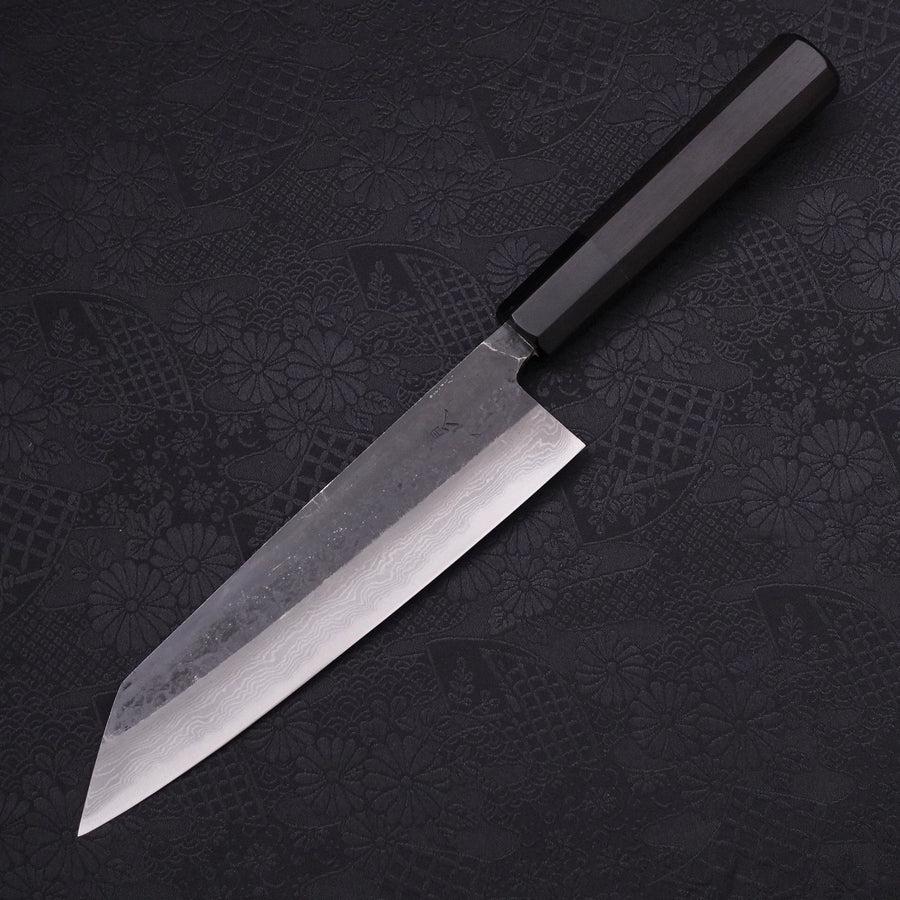 Bunka Blue Steel #2 Kurouchi Damascus Buffalo Ebony Handle 180mm