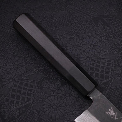 Bunka Blue Steel #2 Kurouchi Damascus Buffalo Ebony Handle 180mm