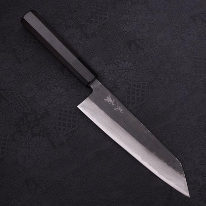 Bunka Blue Steel #2 Kurouchi Damascus Buffalo Ebony Handle 180mm