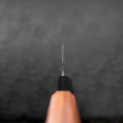 Bunka Blue Steel #2 Kurouchi Damascus Buffalo Teak Handle 165mm