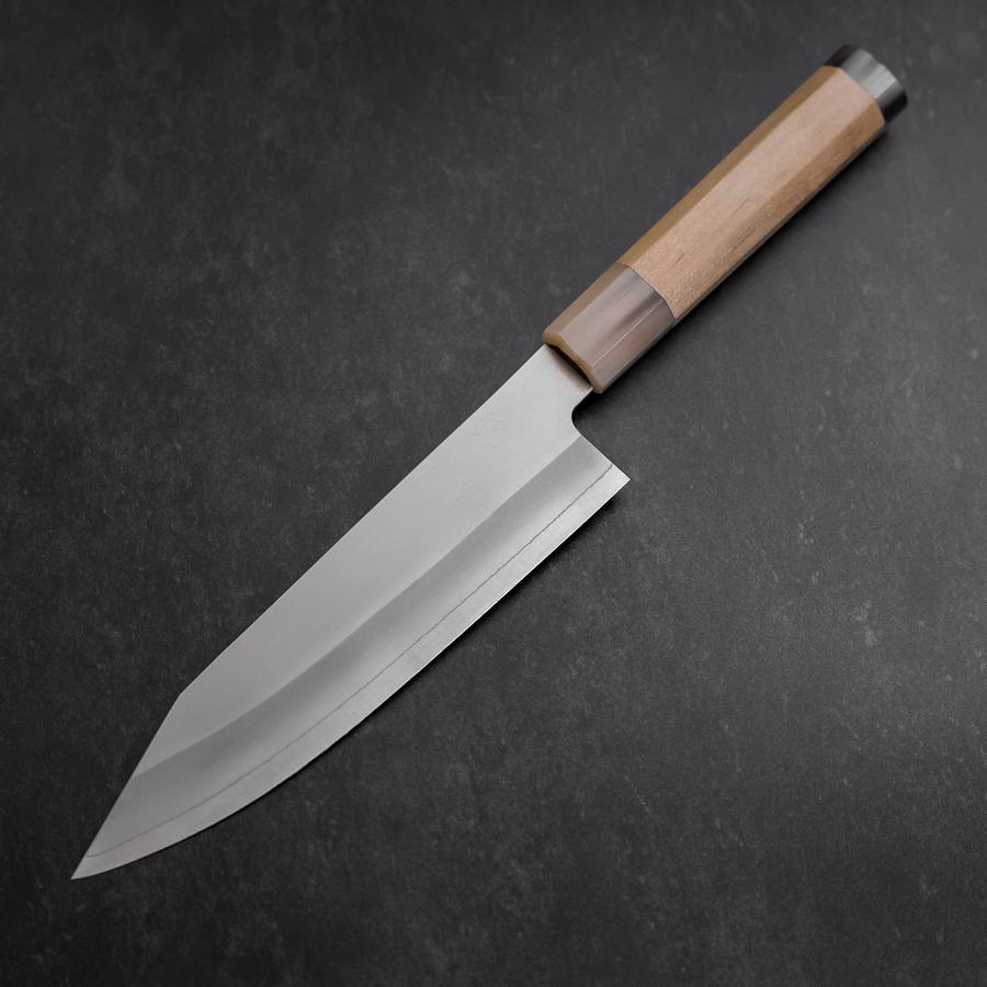 Bunka HAP-40 Polished Double Buffalo Capped Magnolia Handle 165mm
