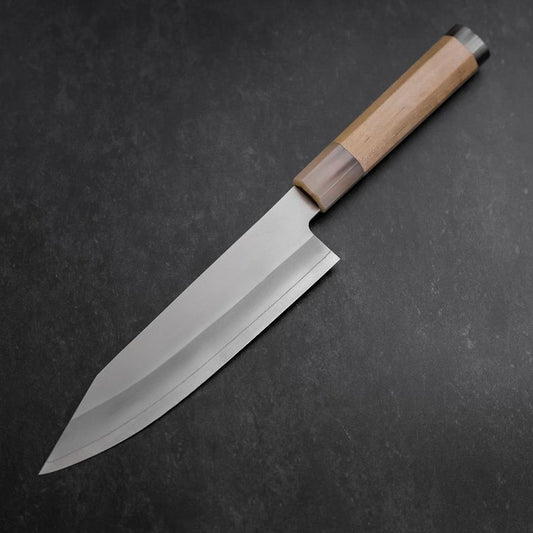 Bunka HAP-40 Polished Double Buffalo Capped Magnolia Handle 165mm