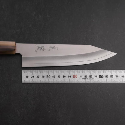 Bunka HAP-40 Polished Double Buffalo Capped Magnolia Handle 165mm