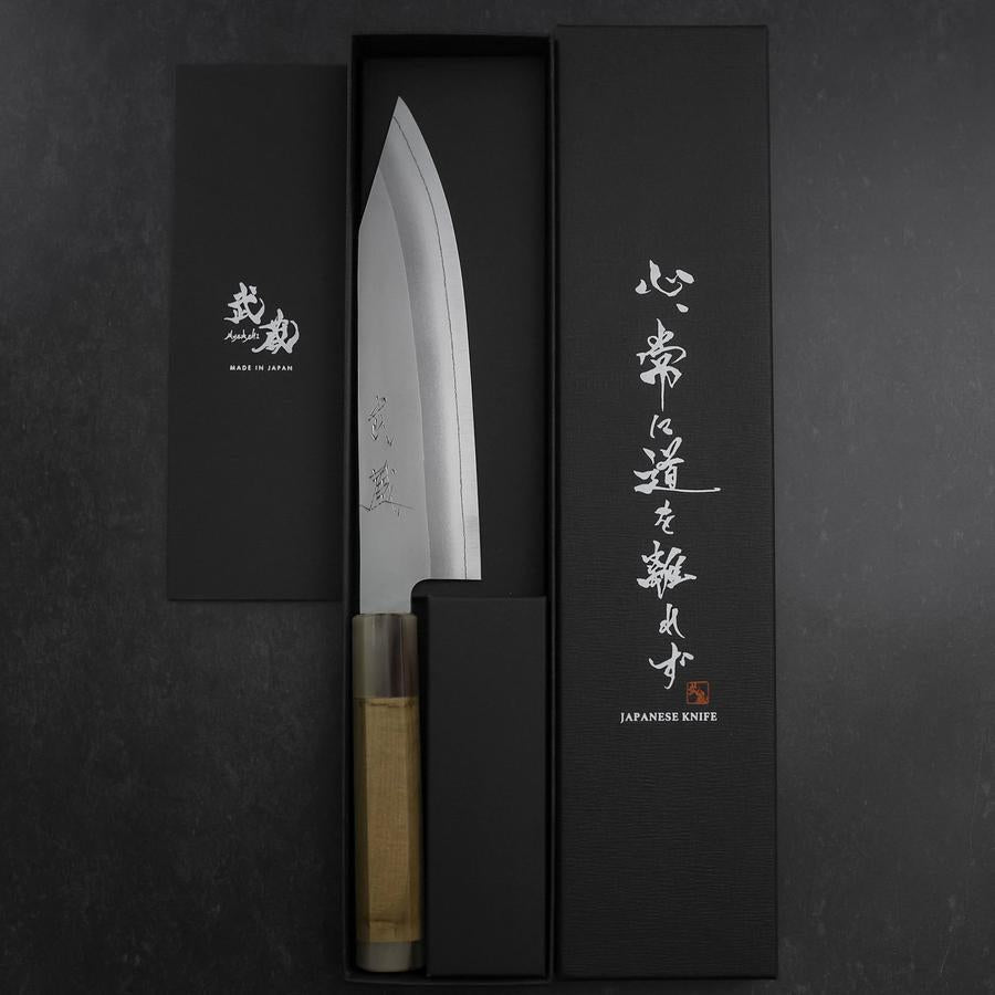 Bunka HAP-40 Polished Double Buffalo Capped Magnolia Handle 165mm