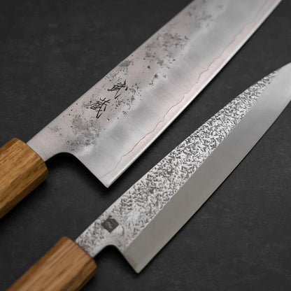 Bunka & Kaisaki Silver Steel #3 Vg-10 Nashiji Yaki Urushi Handle Sakura Set