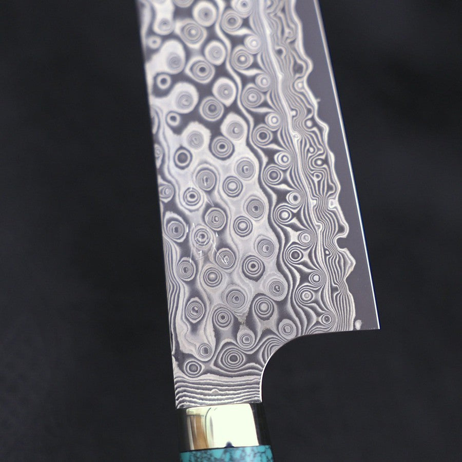 Bunka SG-2 Damascus Turquoise Green Handle 170mm