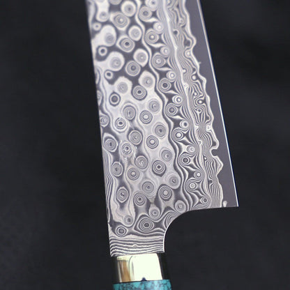 Bunka SG-2 Damascus Turquoise Green Handle 170mm