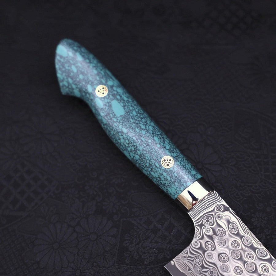 Bunka SG-2 Damascus Turquoise Green Handle 170mm