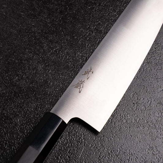 Bunka SG-2 Polished Buffalo Ebony Handle 180mm (7”)-[Musashi]-[Japanese-Kitchen-Knives]