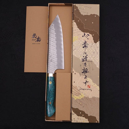 Bunka SG-2 Tsuchime Turquoise Green Handle 170mm