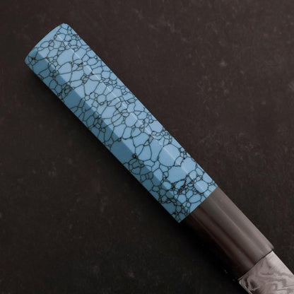 Bunka Silver Steel #3 Damascus Buffalo Turquoise Handle 180mm