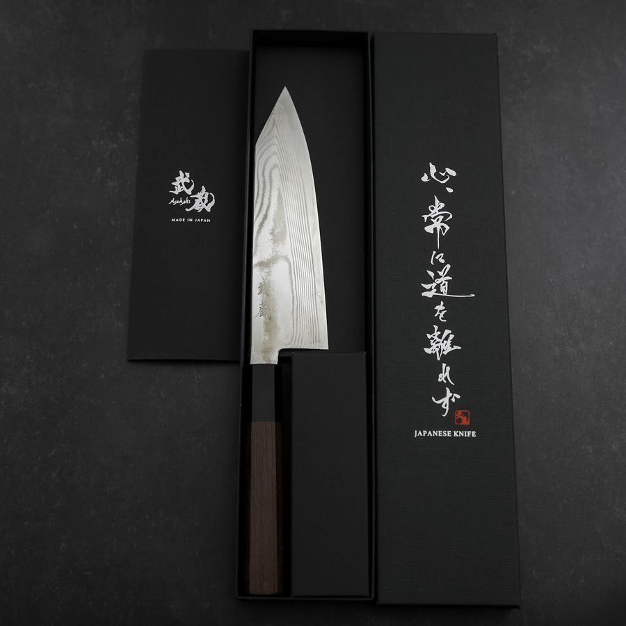 Bunka Silver Steel #3 Damascus Buffalo Wenge Handle 170mm