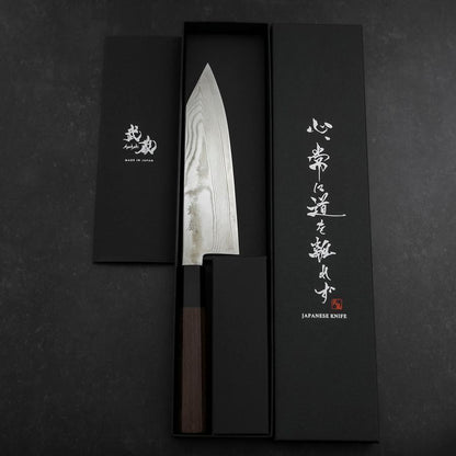 Bunka Silver Steel #3 Damascus Buffalo Wenge Handle 170mm