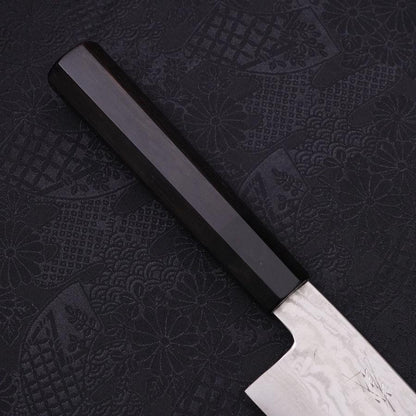 Bunka Silver Steel #3 Nickel Damascus Buffalo Ebony Handle 170mm
