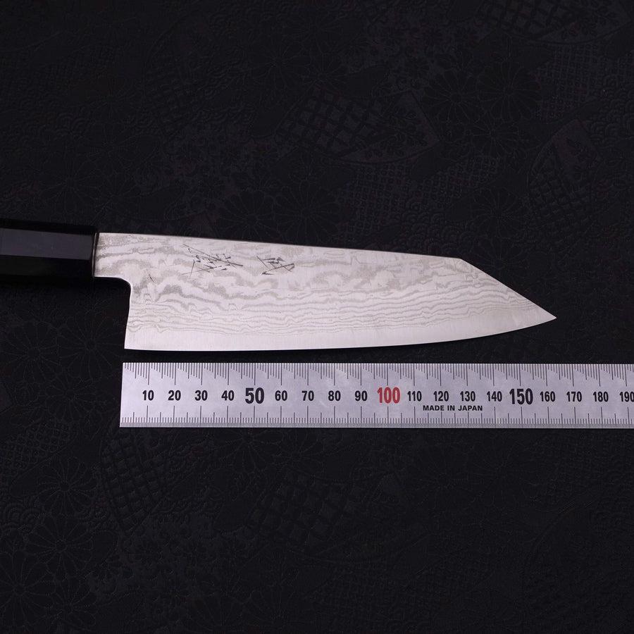 Bunka Silver Steel #3 Nickel Damascus Buffalo Ebony Handle 170mm