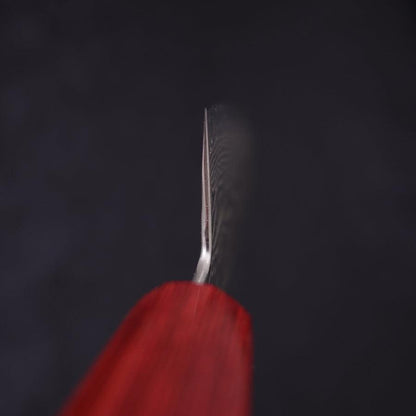 Bunka Silver Steel #3 Nickel Damascus Walnut Red Handle 170mm
