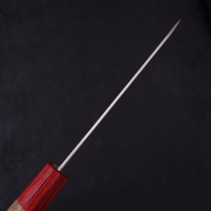 Bunka Silver Steel #3 Nickel Damascus Walnut Red Handle 170mm