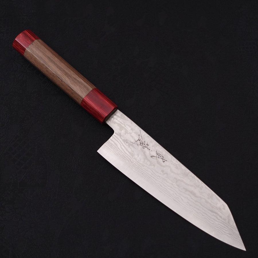 Bunka Silver Steel #3 Nickel Damascus Walnut Red Handle 170mm