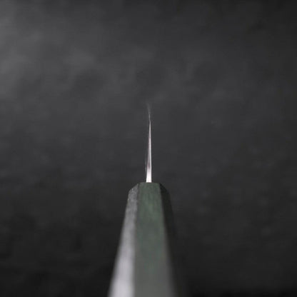 Bunka Silver Steel #3 Polished Green Urushi Handle 170mm