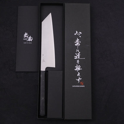 Bunka Silver Steel #3 Polished Ocean Black Handle 170mm