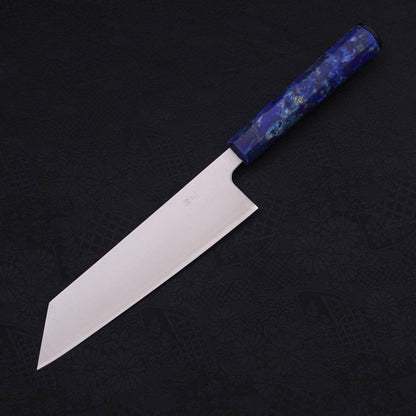 Bunka Silver Steel #3 Polished Ocean Blue Handle 170mm