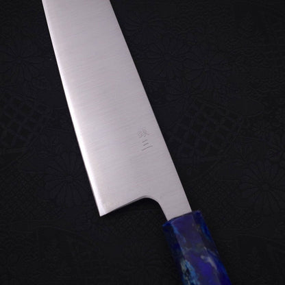 Bunka Silver Steel #3 Polished Ocean Blue Handle 170mm