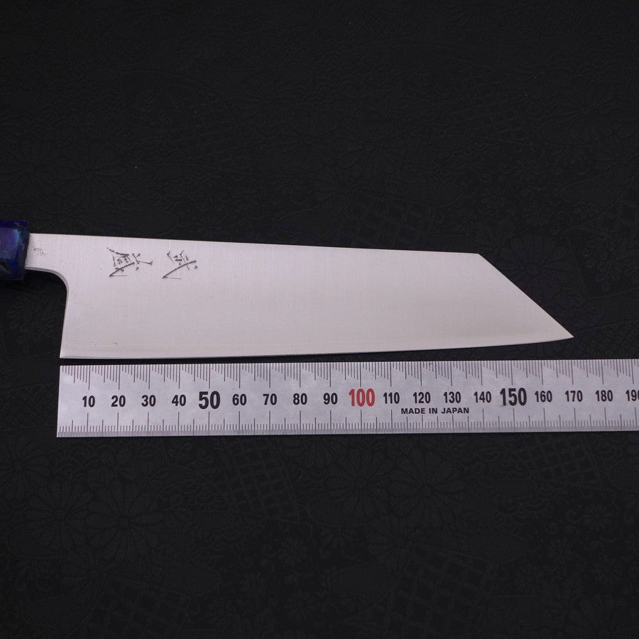 Bunka Silver Steel #3 Polished Ocean Blue Handle 170mm