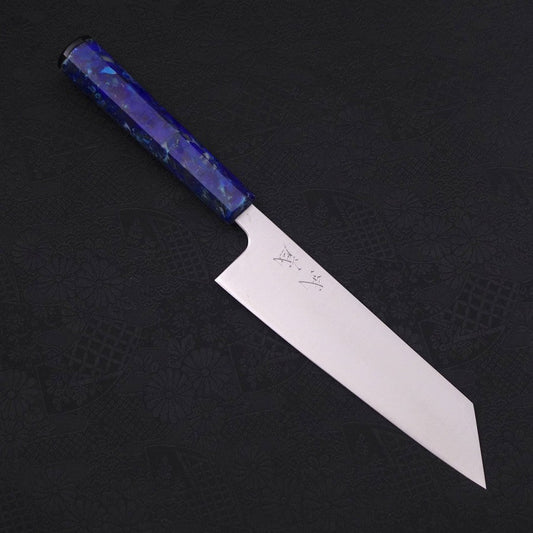 Bunka Silver Steel #3 Polished Ocean Blue Handle 170mm