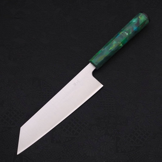 Bunka Silver Steel #3 Polished Ocean Green Handle 170mm