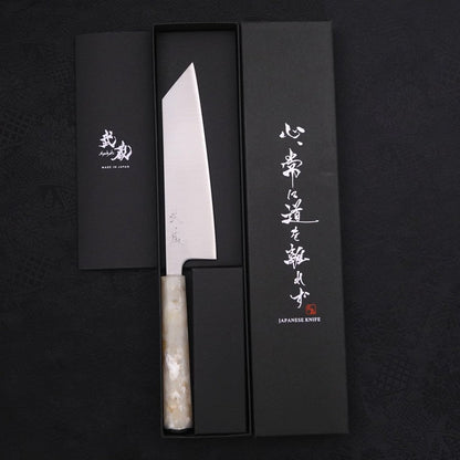 Bunka Silver Steel #3 Polished Ocean White Handle 170mm