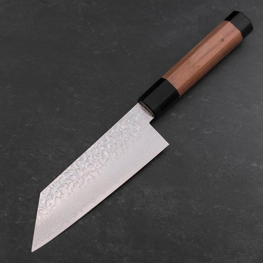 Bunka Silver Steel #3 Tsuchime Damascus Walnut Handle 150mm
