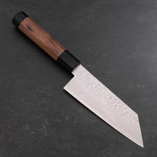 Bunka Silver Steel #3 Tsuchime Damascus Walnut Handle 150mm