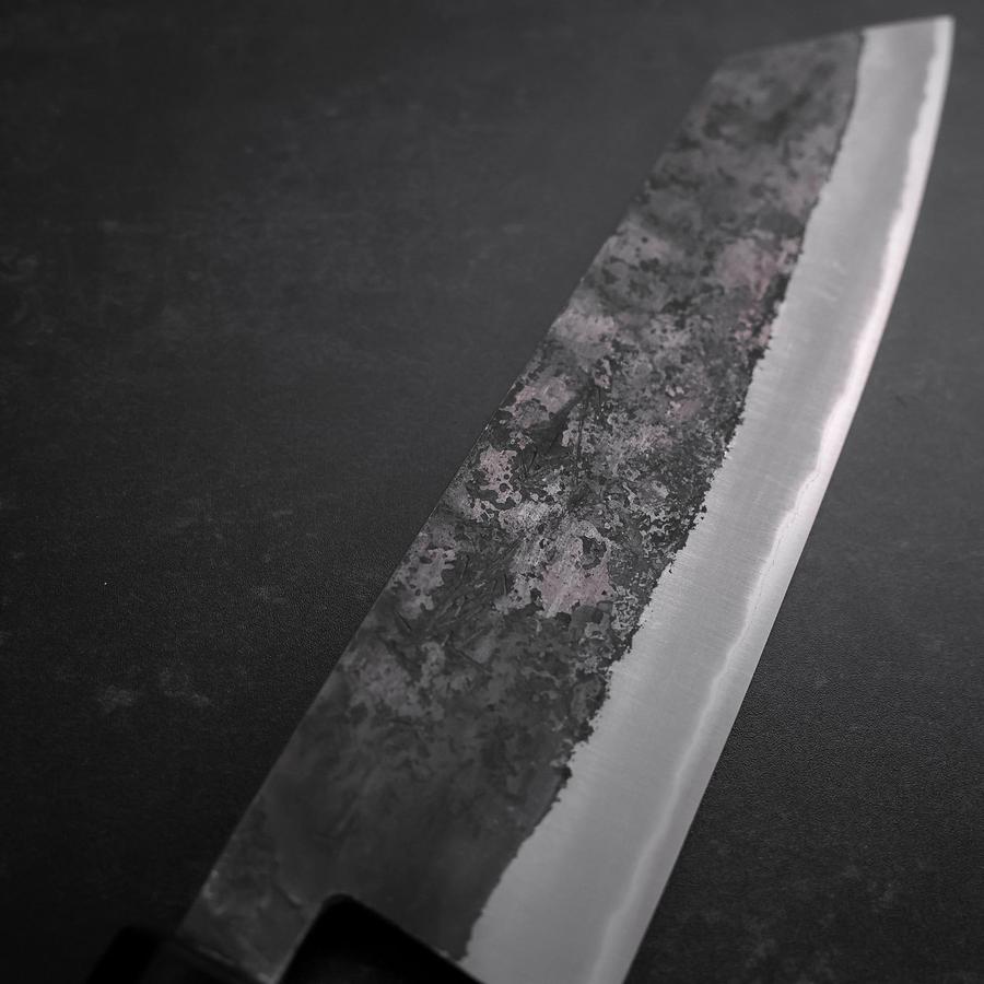 Bunka Stainless Clad Blue Steel #2 Kurouchi Walnut Handle 165mm