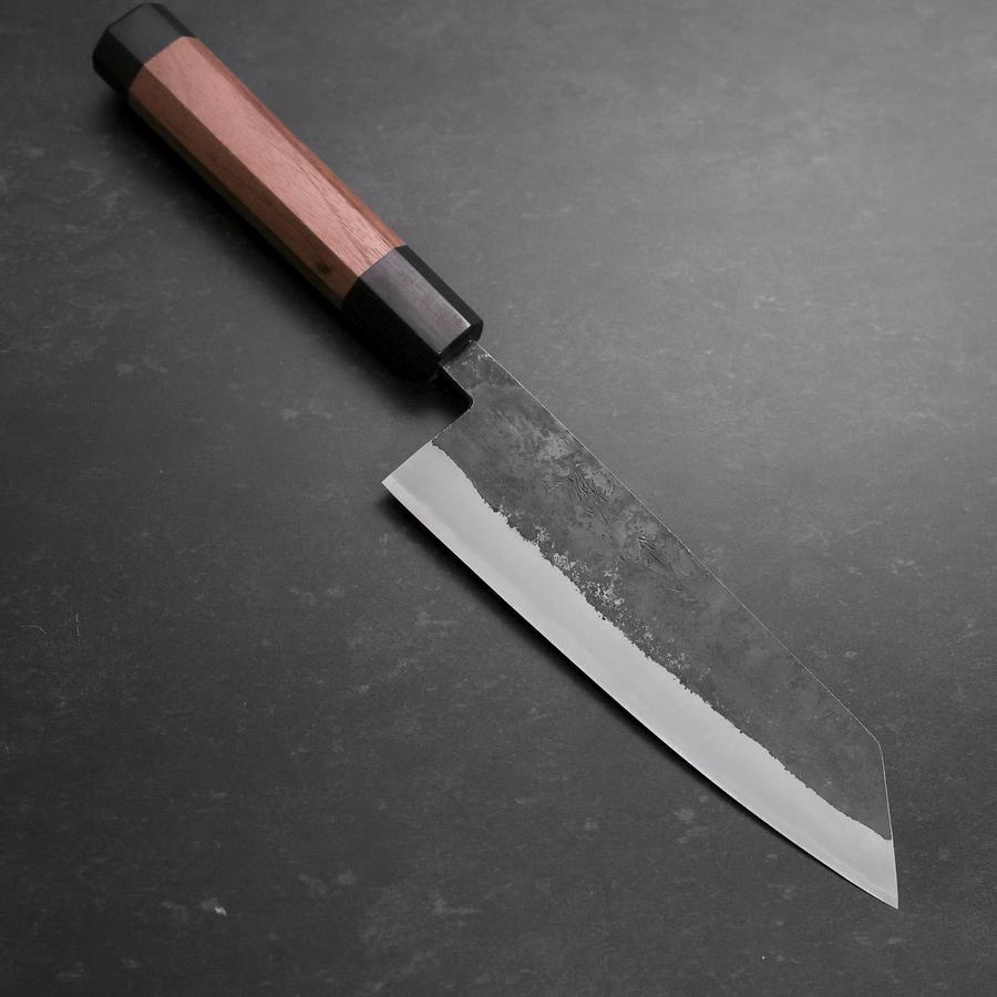 Bunka Stainless Clad Blue Steel #2 Kurouchi Walnut Handle 165mm