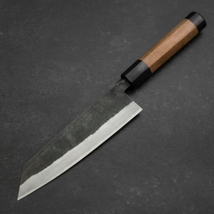 Bunka Stainless Clad Blue Steel #2 Kurouchi Walnut Handle 180mm